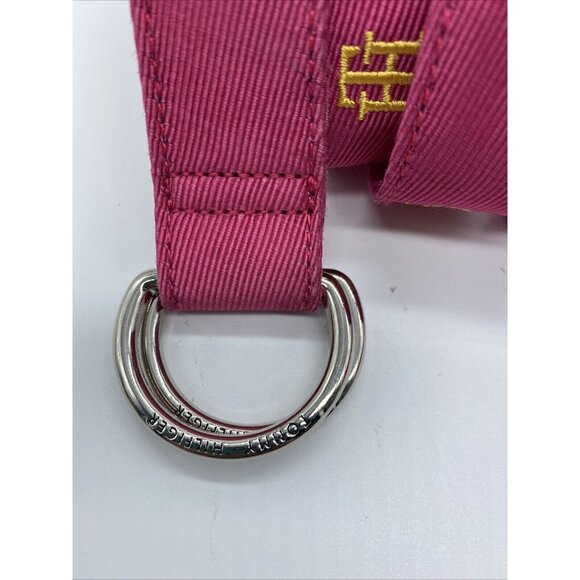 Tommy Hilfiger Women's Pink Nylon D Ring Belt Size M 43"End to End - Picture 2 of 7